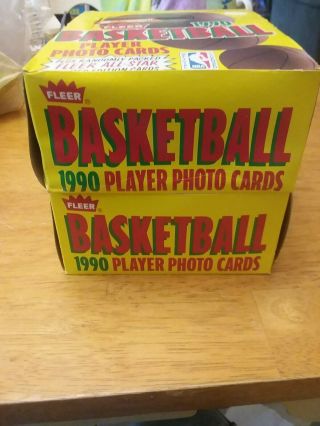 2 Boxes Of 1990 Fleer Basketball Jordan And Unsearched.  From Case 72pks