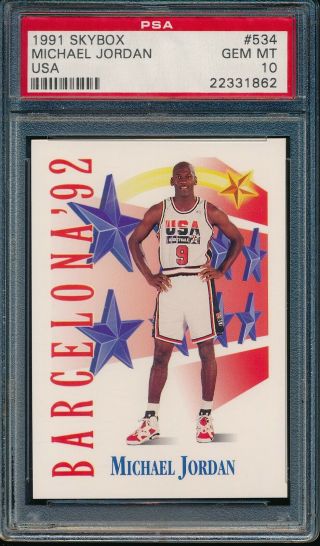 Psa 10 Michael Jordan 1991 - 92 Skybox Olympic Dream Team Usa Bulls Goat Gem