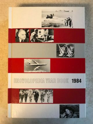 1984 Encyclopedia Year Book By Grolier,  Year 1983,  Hardcover Book Pictures