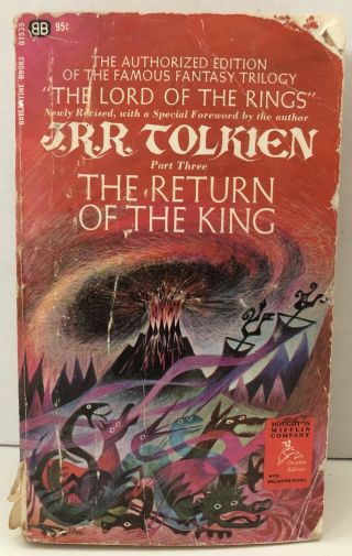 Return Of The King,  Lord Of The Rings Part 3 J.  R.  R.  Tolkien Pb 1969 Ballantine