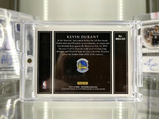 Kevin Durant LOGOMAN Fine Silver Panini Impeccable /16 NON - auto RARE 2