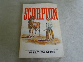 Scorpion - A Good Bad Horse 1975 Will James Paperback Bison Press Illustrated