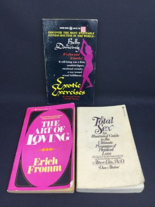 3 Vintage Paperback Books: The Art Of Loving,  Belly Dancing Exotic Exercises,  To