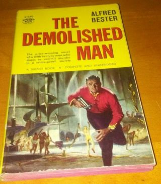 The Demolished Man By Alfred Bester Vintage Sf Paperback 1954 Signet 2nd Print