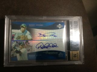 2005 Ud Reflections Bgs Dual Auto Derek Jeter /crosby Perfect Auto 26/35