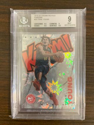 [y] Trae Young 2019 - 20 Panini Crown Royale Kaboom Bgs 9