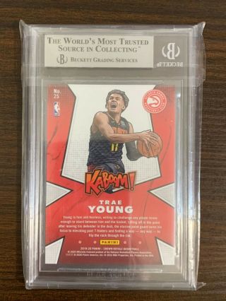 [Y] TRAE YOUNG 2019 - 20 PANINI CROWN ROYALE KABOOM BGS 9 2