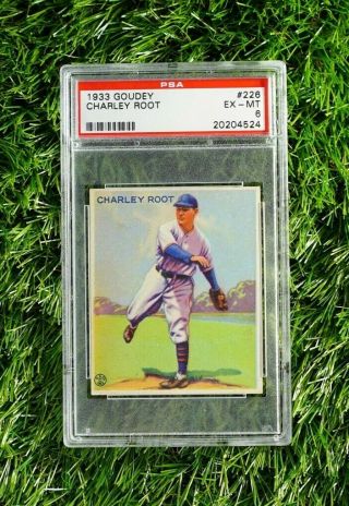 1933 Goudey 226 Charley Root Psa 6 Chicago Cubs Babe Ruth Called Shot Charlie