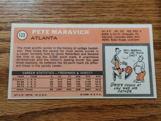 1970 - 71 Topps Basketball 123 Pete Maravich Rookie card 2