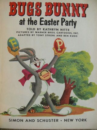 Vintage Little Golden Book BUGS BUNNY AT THE EASTER PARTY 