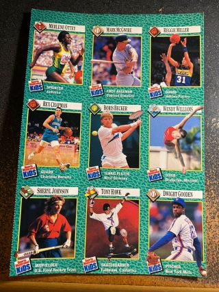 Tony Hawk 1990 Sports Illustrated Si For Kids 9 Card Uncut Sheet Rc Rookie Psa