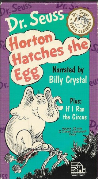 Dr.  Seuss Horton Hatches The Egg Vhs