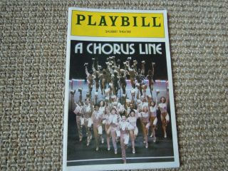 Theatre Playbill - A Chorus Line - Shubert Theatre - July 1987 (k1118)