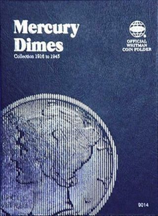 Mercury Dimes Coin Folder 1916 1945 Whitman Album 9014 Us