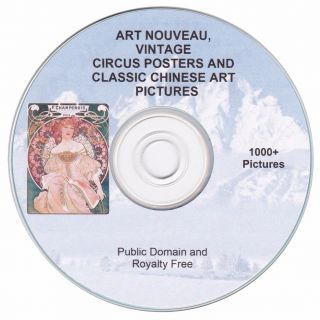 Posters Of The Art Nouveau Period And More - 1000,  Public Domain Images On Cd