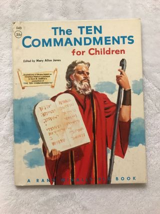 1956 The Ten Commandments For Children Rand Mcnally — Fantastic