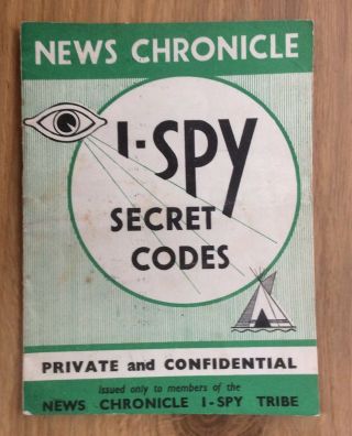 1950’s News Chronicle I - Spy Secret Codes Book 6d Vgc