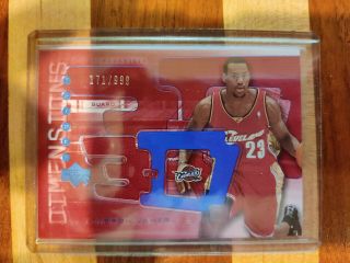 2003 - 04 Upper Deck Triple Dimensions Lebron James Rookie Warm Up Jersey Card