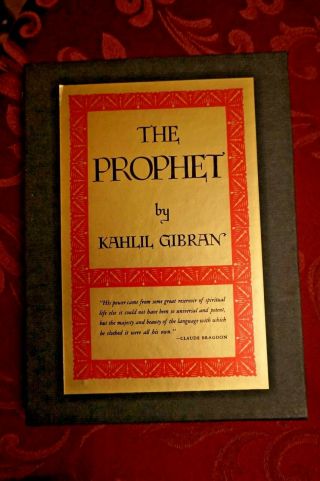 The Prophet Kahlil Gibran 1971 Hc Slipcase 12 Illustrations