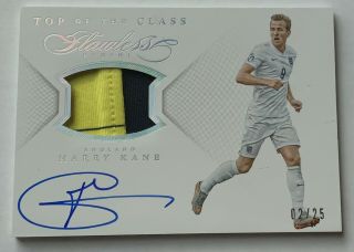 2015 - 16 Panini Flawless Harry Kane Auto Relic /25 Top Of The Class Soccer Card