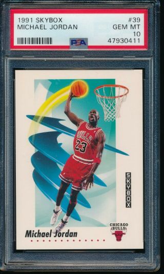 Psa 10 Michael Jordan 1991 - 92 91 - 92 Skybox 39 Chicago Bulls Hof Rare Gem