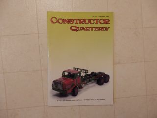 Constructor Quarterly Meccano Toy Publication No.  53 September 2001