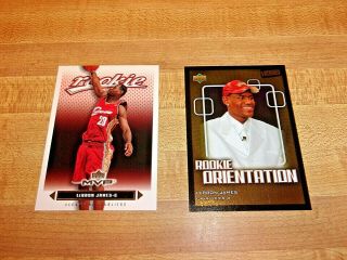 2 LeBron James rookie cards,  2003 Upper Deck Victory and 2003 Upper Deck MVP 6