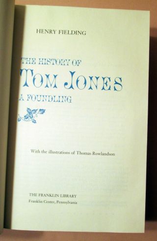 TOM JONES by HENRY FIELDING FRANKLIN LIBRARY BOOK - 1980 Gilt & leather 3