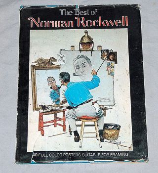 1979 Norman Rockwell Best 40 Color Posters For Framing Hardcover Book W/ Jacket