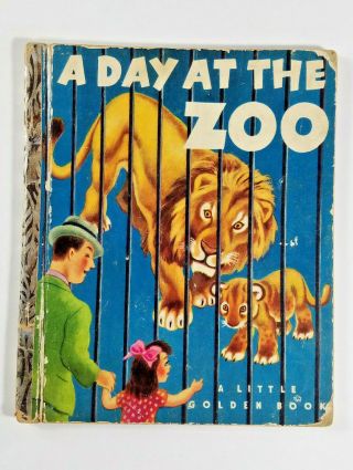 A Day At The Zoo 1950 Little Golden Book Childrens