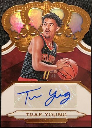 Trae Young - 2018 - 19 Panini Crown Royale Autograph Rookie Auto Rc 147/149