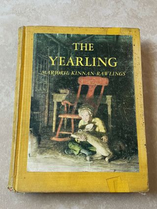 The Yearling Marjorie Kinnan Rawlings Illustrated Vintage 1961 Ex Library Card