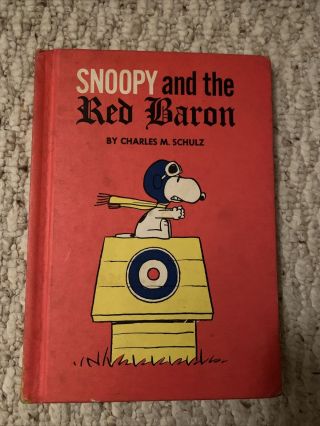 Vintage Snoopy And The Red Baron By Charles M Schulz,  1966 1st Edition Hardcover