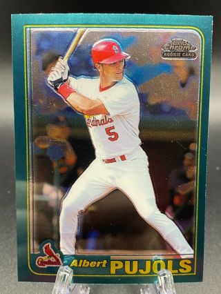 2001 Topps Chrome Albert Pujols Rookie Card Rc T247 Cardinals Angels