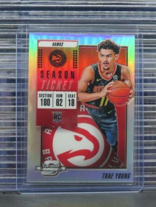 2018 - 19 Contenders Optic Preview Trae Young Prizm Rookie Card Rc Hawks Q19