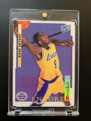 1996 - 97 Kobe Bryant Fleer Ultra Rookie Card Gold Medallion Lakers Rc
