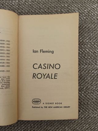 Ian Fleming Casino Royale James Bond Signet Paperback 1964 3