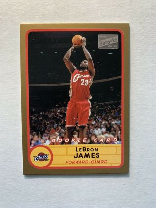 2003 - 04 Lebron James Topps Bazooka Gold Rc Rookie Card 223 Cavaliers Heat Sp
