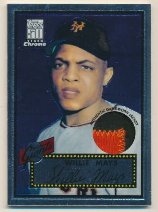 2001 Topps Chrome Originals 6 Willie Mays Patch Giants E10135