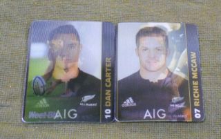 100 Richie Mccaw & 50 Dan Carter Nz Junior Rugby Union Camp Holograms