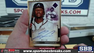 ⚾ 2020 Topps Transcendent Baseball Ronald Acuna Jr.  Autograph Purple 8/10 ⚾