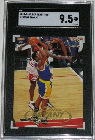 1998 Fleer Tradition 1 Kobe Bryant Vs Michael Jordan Sgc 9.  5,