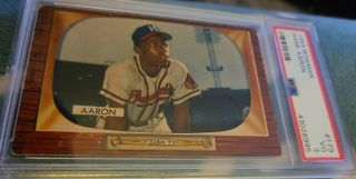 ⚾ Psa 3 - Very Good - Hank Aaron 1955 Bowman Baseball Card 179 ⚾ Braves