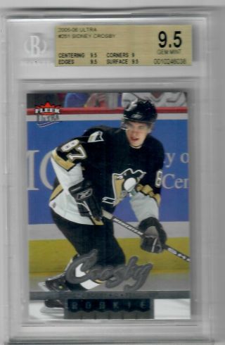 2005 - 06 Fleer Ultra Hky Sidney Crosby Rookie 251 - Bgs 9.  5 Gem Mt Penguins 3 - 9.  5s
