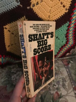 Shaft ' s Big Score Paperback Ernest Tidyman Blaxploitation Bantam Books 1972 2