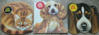 3 Vintage Golden Shape Books The Cat Book,  The Dog Book,  The Puppy Book