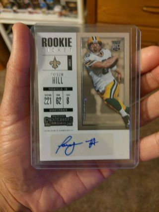 2017 Panini Contenders Taysom Hill Autograph Rookie Ticket Saints Rc