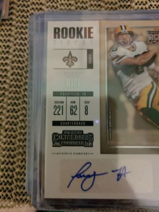 2017 Panini Contenders Taysom Hill Autograph Rookie Ticket Saints RC 4