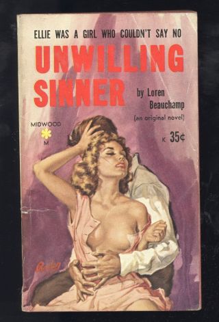 Unwilling Sinner Loren Beauchamp Robert Silverberg Midwood 21 Sleaze 1959 Gd