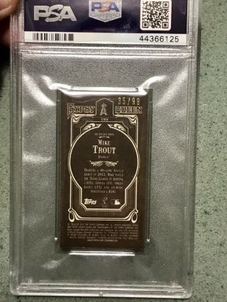 2012 Topps Gypsy Queen Mike Trout RC MINI SEPIA /99 Rookie Year 195 PSA 7 POP 3 2